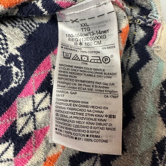 Disney Mickey & Minnie Mouse Fair Isle Sweater Gap Kids XXL 14-16 Cream & Navy C - Picture 6 of 9